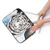 White Tiger Watercolor Ink Art Laptop Sleeve