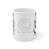 White Tiger Yellow Eyes Ink Art Mug 11Oz