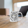 White Tiger Yellow Eyes Ink Art Mug 11Oz