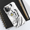 White Tiger Yellow Eyes Ink Case Mate Tough Phone Cases