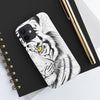 White Tiger Yellow Eyes Ink Case Mate Tough Phone Cases