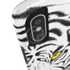 White Tiger Yellow Eyes Ink Case Mate Tough Phone Cases