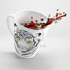 White Tiger Yellow Eyes Watercolor Art Latte Mug Mug