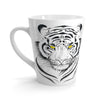 White Tiger Yellow Eyes Watercolor Art Latte Mug Mug