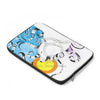White Wolf Tribal Tattoo Doodle Moon Watercolor Ink Laptop Sleeve