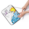 White Wolf Tribal Tattoo Doodle Moon Watercolor Ink Laptop Sleeve