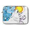White Wolf Tribal Tattoo Moon Watercolor Ink Laptop Sleeve 13