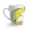 Wolf Moon Yellow Tribal Ink Art Latte Mug 12Oz Mug