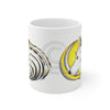 Wolf Moon Yellow Tribal Ink Art Mug 11Oz