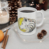 Wolf Moon Yellow Tribal Ink Art Mug 11Oz