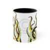 Yellow Black Tentacles Octopus Dance Watercolor On White Art Accent Coffee Mug 11Oz