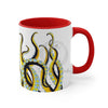 Yellow Black Tentacles Octopus Dance Watercolor On White Art Accent Coffee Mug 11Oz