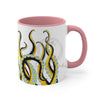 Yellow Black Tentacles Octopus Dance Watercolor On White Art Accent Coffee Mug 11Oz
