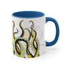 Yellow Black Tentacles Octopus Dance Watercolor On White Art Accent Coffee Mug 11Oz