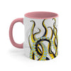 Yellow Black Tentacles Octopus Dance Watercolor On White Art Accent Coffee Mug 11Oz