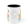 Yellow Blue Octopus Cosmic Dancer Art Accent Coffee Mug 11Oz Black /