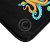 Yellow Blue Octopus Cosmic Dancer Art Bath Mat Home Decor