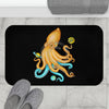 Yellow Blue Octopus Cosmic Dancer Art Bath Mat Home Decor