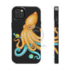 Yellow Blue Octopus Cosmic Dancer Art Mate Tough Phone Cases Iphone 14 Plus Case