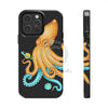 Yellow Blue Octopus Cosmic Dancer Art Mate Tough Phone Cases Iphone 14 Pro Max Case