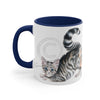 Yoga Cat Watercolor On White Art Accent Coffee Mug 11Oz