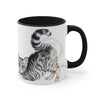 Yoga Cat Watercolor On White Art Accent Coffee Mug 11Oz