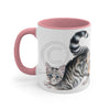 Yoga Cat Watercolor On White Art Accent Coffee Mug 11Oz