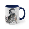 Yoga Cat Watercolor On White Art Accent Coffee Mug 11Oz