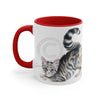 Yoga Cat Watercolor On White Art Accent Coffee Mug 11Oz