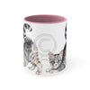 Yoga Cat Watercolor On White Art Accent Coffee Mug 11Oz Pink /